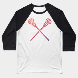 Lacrosse Stick Multicolored Baseball T-Shirt